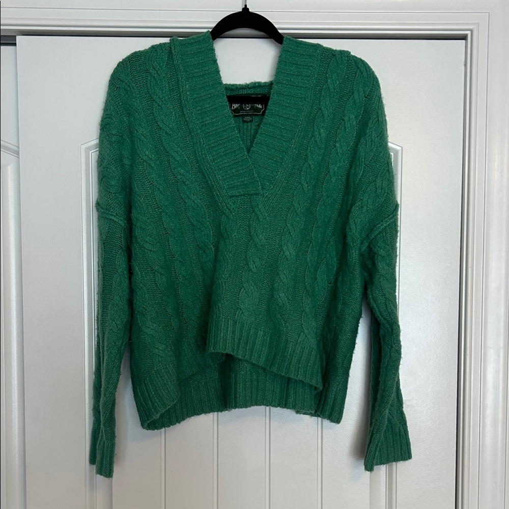 American Eagle Outfitters Green V-Neck Sweater